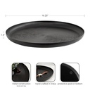 Stovring Black Round Metal 16 in. Decorative Tray