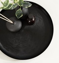 Stovring Black Round Metal 16 in. Decorative Tray