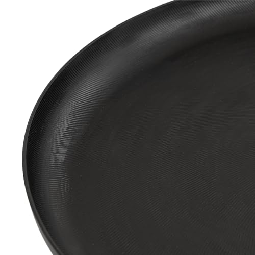 Stovring Black Round Metal 16 in. Decorative Tray