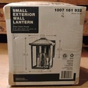 1-Light 7 in. Black Hardwired Outdoor Wall Lantern