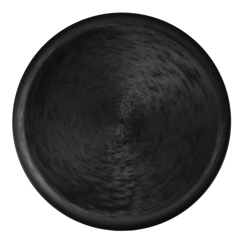 Stovring Black Round Metal 16 in. Decorative Tray