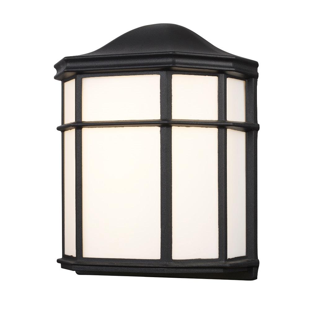 Trans Globe Lighting LED-4484 Andrews 10" Tall LED Outdoor Wall Sconce Black Outdoor Lighting Wall Sconces