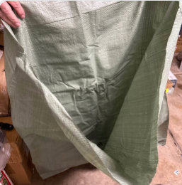 Box of Green Burlap Bags, Outdoor, Lawn, Yard, Mulch, Produce, 44x37