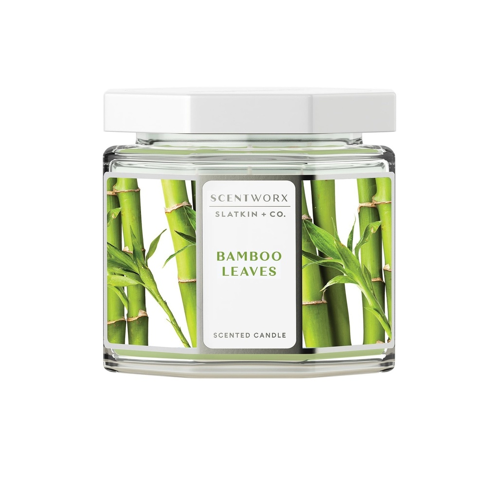 Scentworx 14.5 Oz Bamboo Leaves 3-Wick Jar Candle by Slatkin & Co