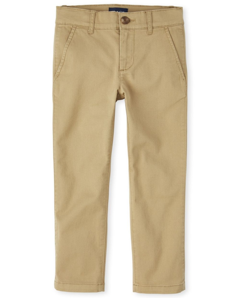 The Children's Place Boys 10 Uniform Stretch Skinny Chino Pants in Tan