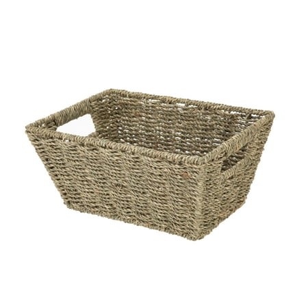 Mainstays Natural Handwoven Seagrass Basket  Rectangle