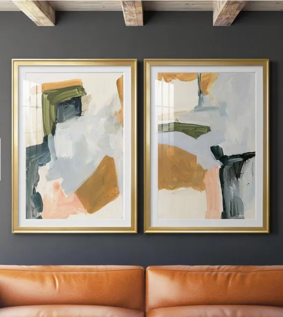 Set of Two- Palette Meld I By Wexford Homes Gold Frame