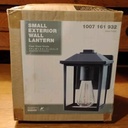1-Light 7 in. Black Hardwired Outdoor Wall Lantern