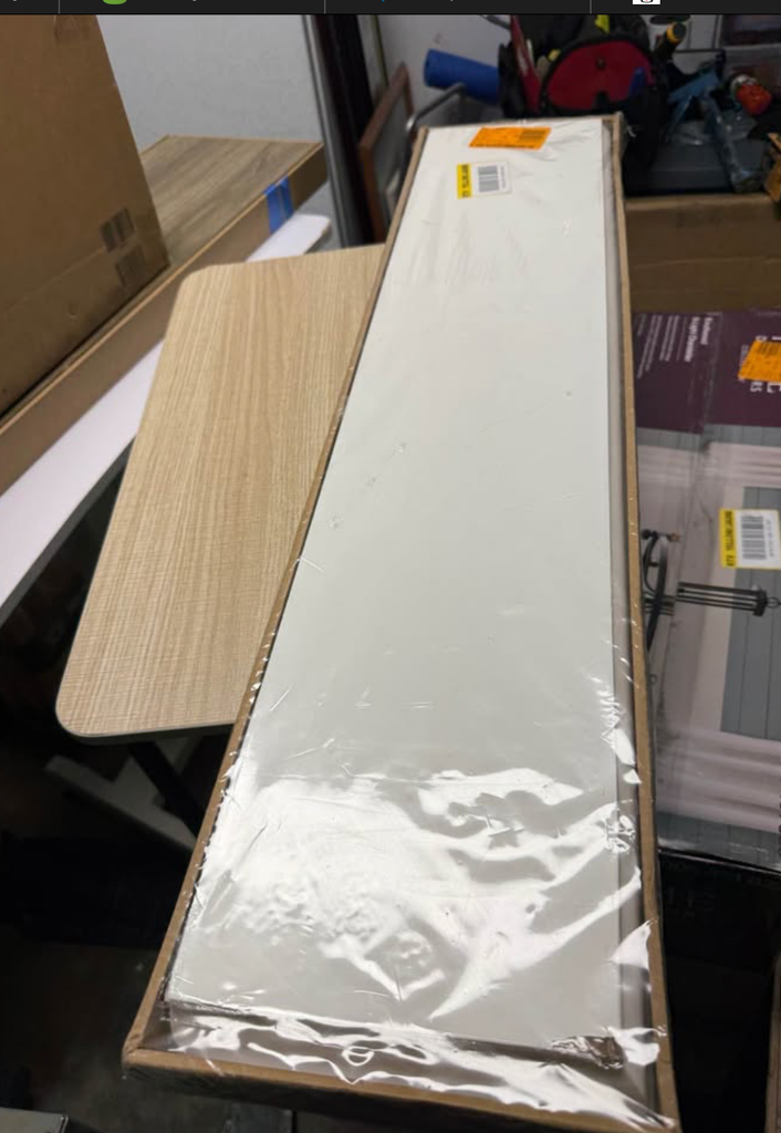 Decorative Floating Shelf, White (with minor chip)