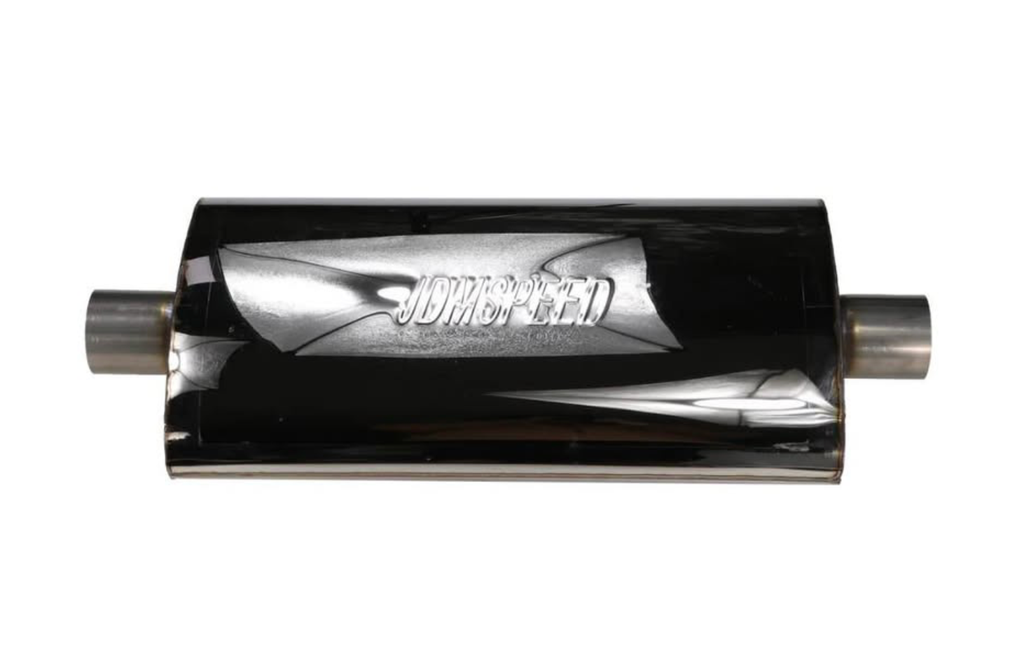 JDMSPEED NEW UNIVERSAL 19" STAINLESS STEEL PROXS MUFFLER OVAL 2.5" CENTER/CENTER