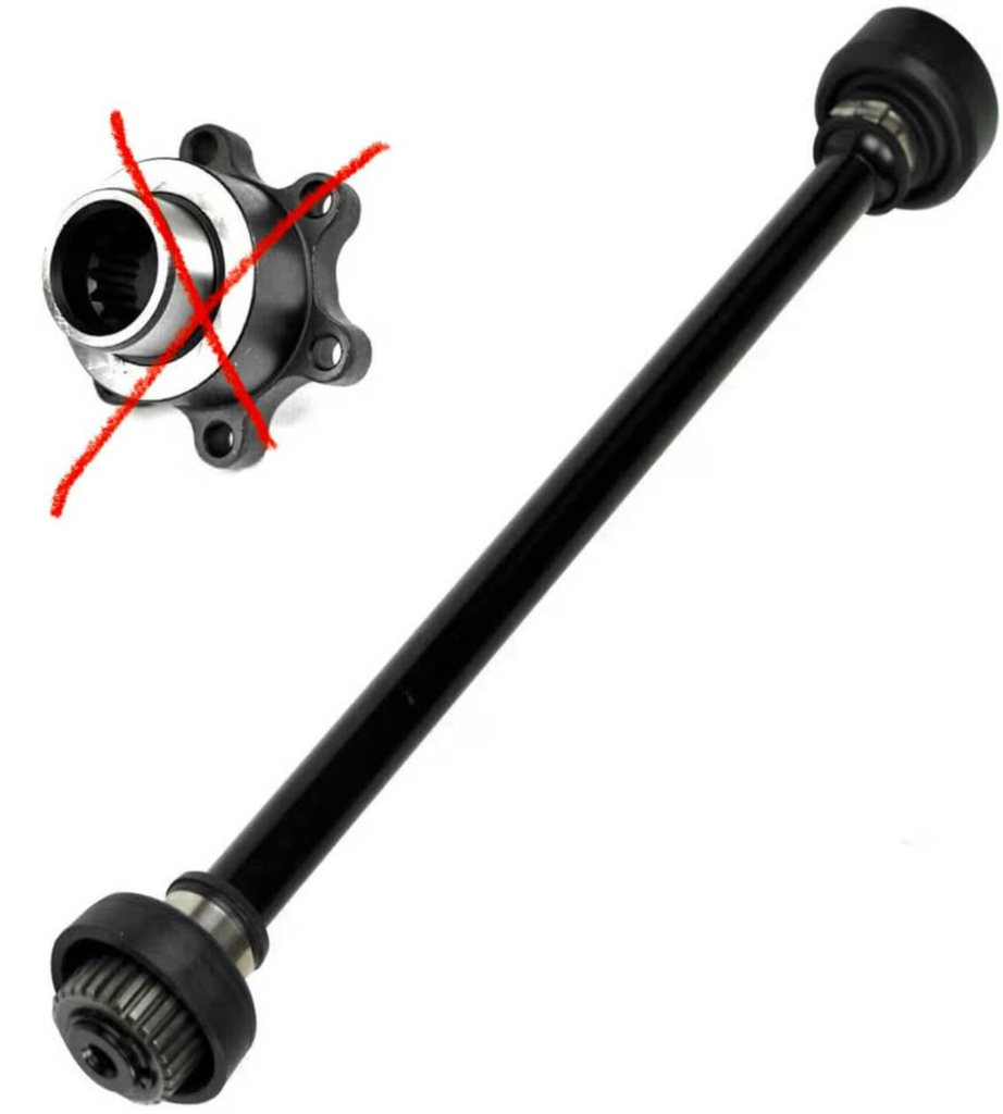 KALAMA Rear Differential Drive Shaft Boss & Drive Shaft for Yamaha Rhino 660 2004-2007