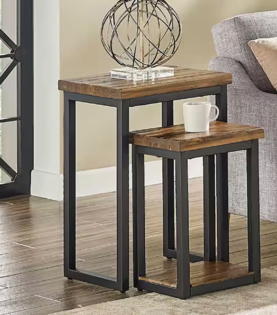 CLAREMONT RUSTIC WOOD NESTING END TA