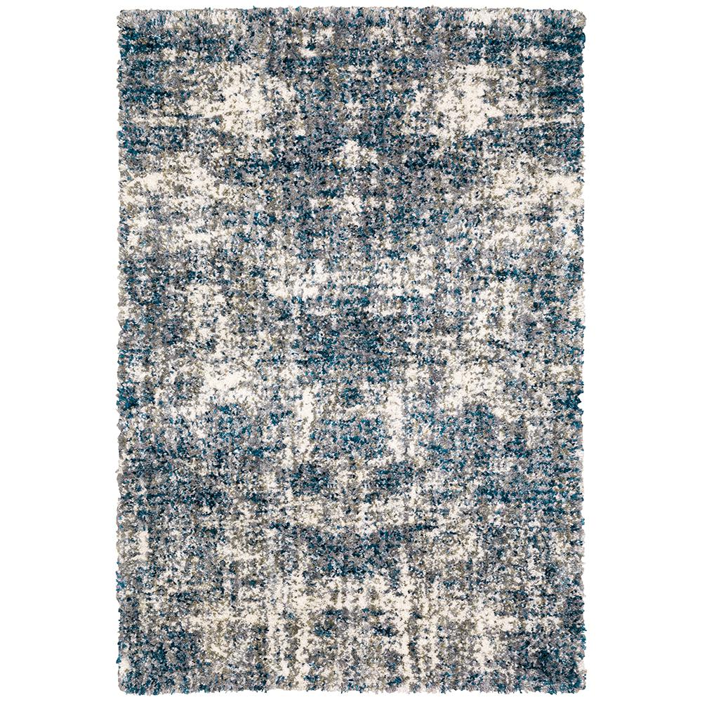 Nordic Blue 5 Ft. X 7 Ft. Abstract Shag Area Rug