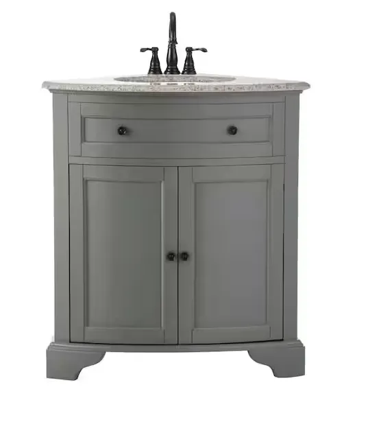 Hamilton 31 in. Single Sink Gray Bath Vanity with Gray Granite Top (Assembled)