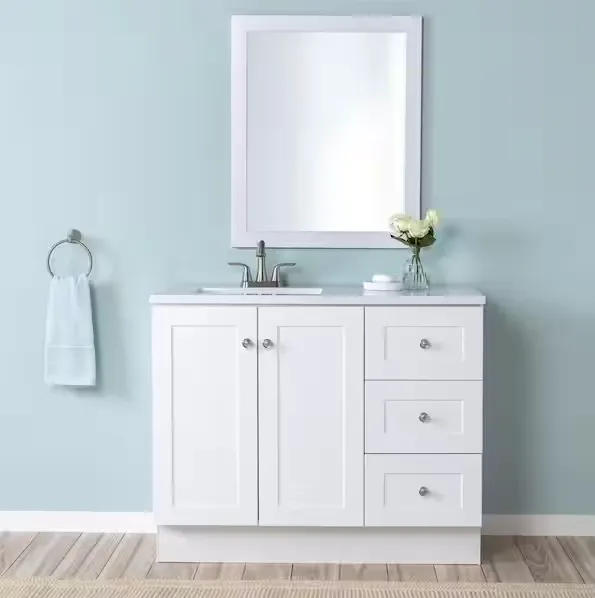 BANNISTER 42\" WHITE VANITY COMBO