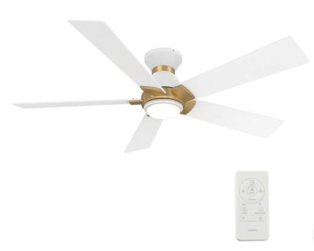 Carro Smart 52” Ceiling Fan, White CES525J1L-FM