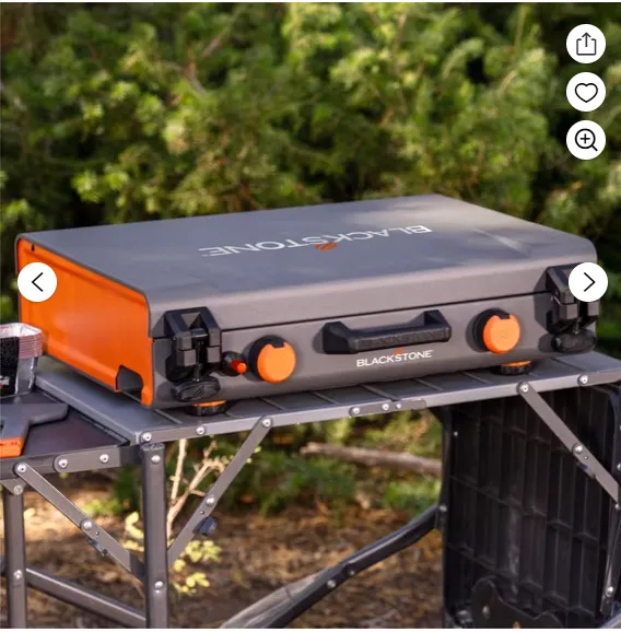 Blackstone Adventure Ready 20x14 2-Burner Propane Camping Griddle with Latching Hood and Handle