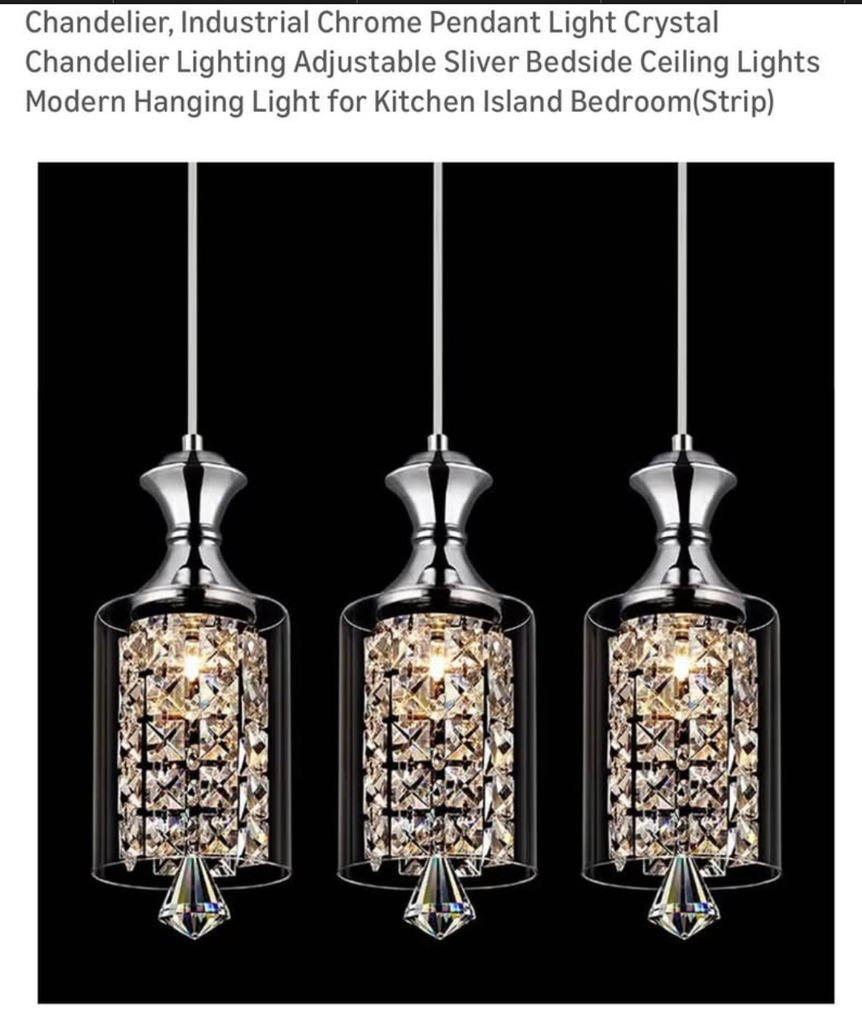 Chandelier, Chrome Pendant Light Crystal Chandelier Lighting